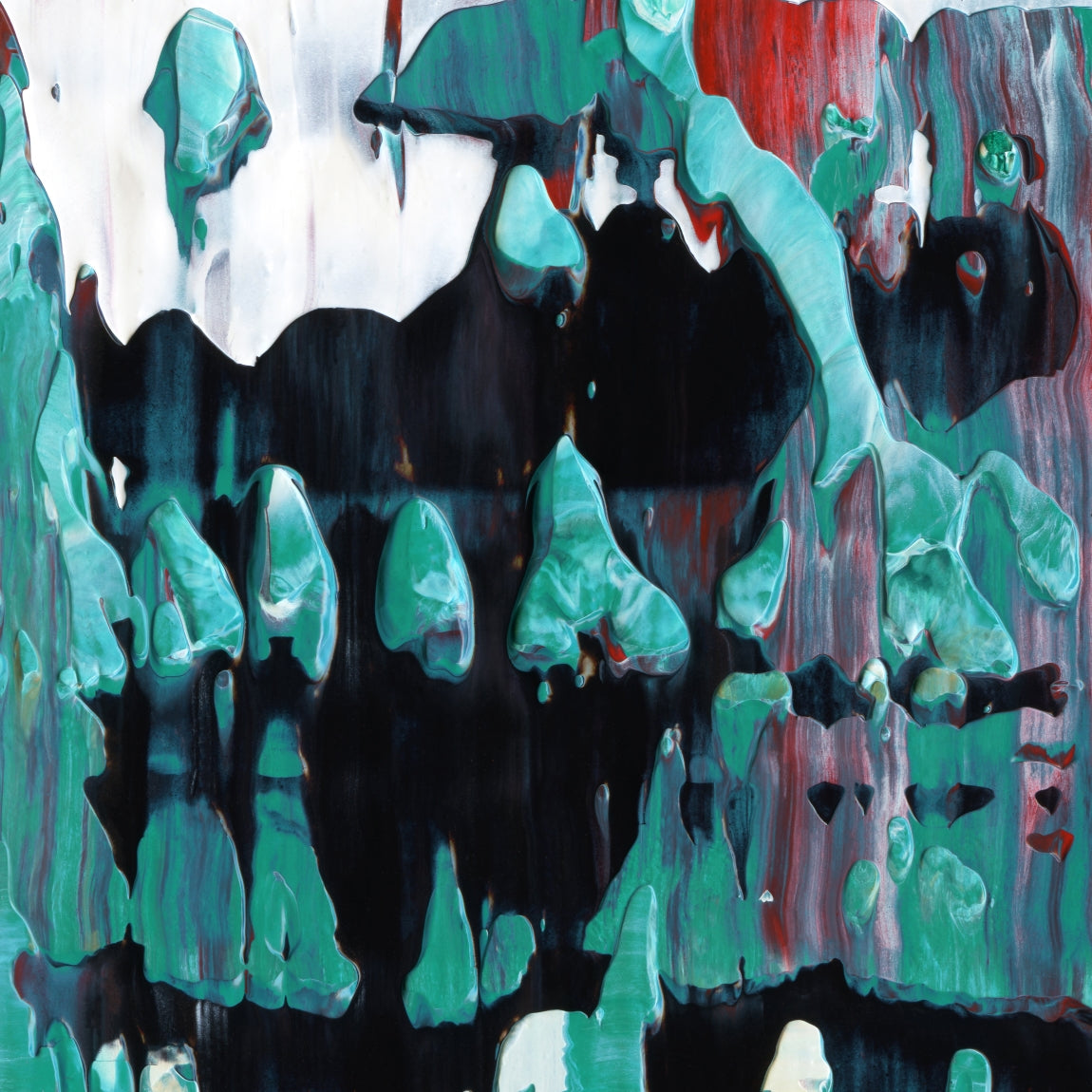 Aberrant Weather C1 is an abstract oil-on-canvas artwork, a fractal of its parent painting Aberrant Weather created by Anna Judd for the Scales Collection.