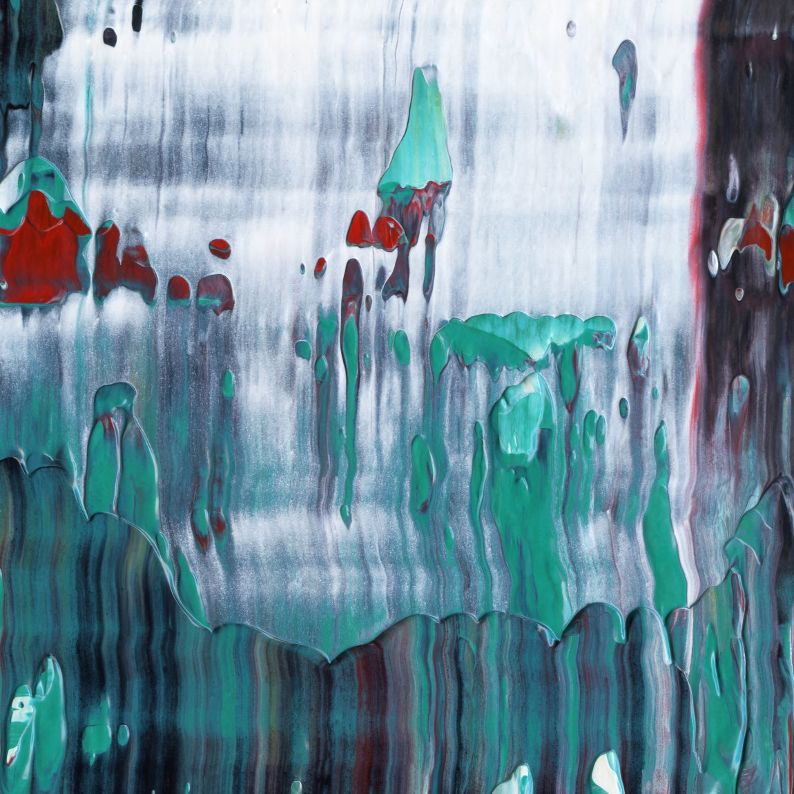 Aberrant Weather E5 is an abstract oil-on-canvas artwork, a fractal of its parent painting Aberrant Weather created by Anna Judd for the Scales Collection.