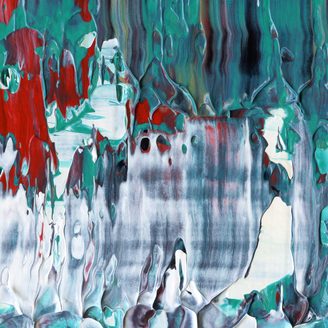 Aberrant Weather F4 is an abstract oil-on-canvas artwork, a fractal of its parent painting Aberrant Weather created by Anna Judd for the Scales Collection.