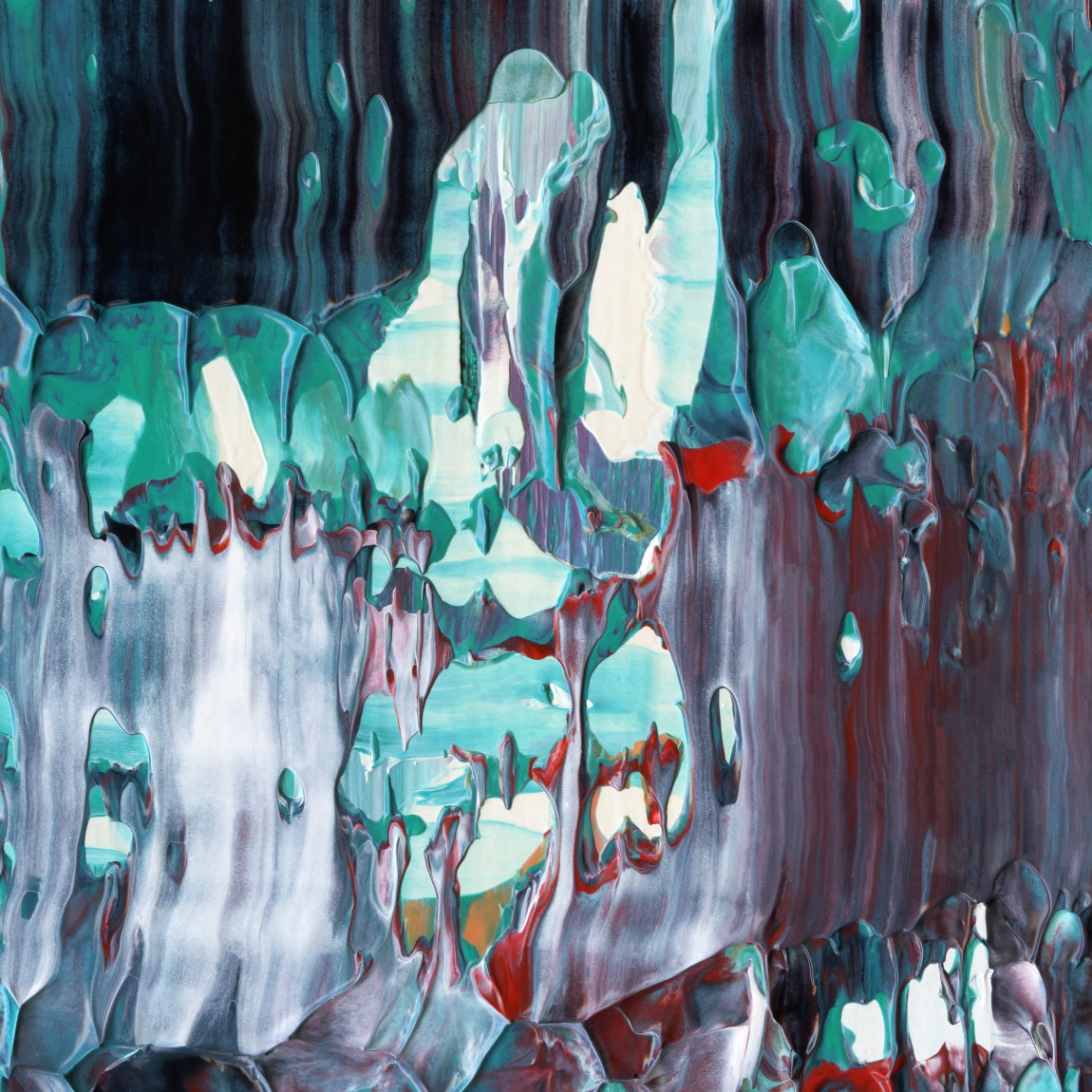 Aberrant Weather F5 is an abstract oil-on-canvas artwork, a fractal of its parent painting Aberrant Weather created by Anna Judd for the Scales Collection.