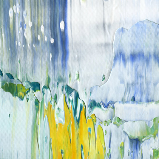 Abeyant Exhalation D2 is an abstract oil-on-canvas artwork, a fractal of its parent painting Abeyant Exhalation created by Anna Judd for the Scales Collection.