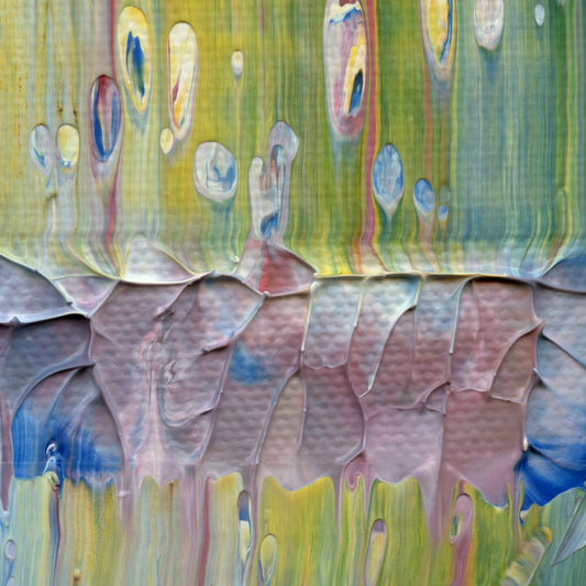 Abundant Oblivion E4 is an abstract oil-on-canvas artwork, a fractal of its parent painting Abundant Oblivion created by Anna Judd for the Scales Collection.