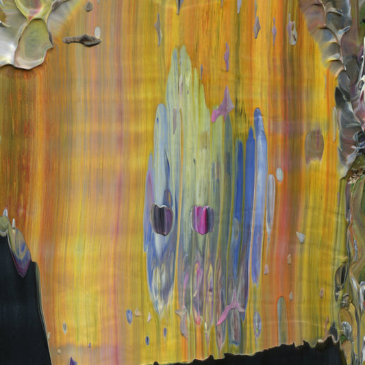 Alchemical Weapon D4 is an abstract oil-on-canvas artwork, a fractal of its parent painting Alchemical Weapon created by Anna Judd for the Scales Collection.