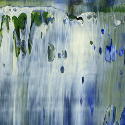 All Donkeys Go to Heaven A5 is an abstract oil-on-canvas artwork, a fractal of its parent painting All Donkeys Go to Heaven created by Anna Judd for the Scales Collection.