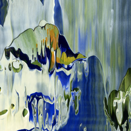 All Donkeys Go to Heaven B4 is an abstract oil-on-canvas artwork, a fractal of its parent painting All Donkeys Go to Heaven created by Anna Judd for the Scales Collection.