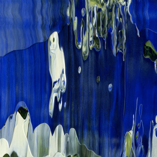 All Donkeys Go to Heaven C2 is an abstract oil-on-canvas artwork, a fractal of its parent painting All Donkeys Go to Heaven created by Anna Judd for the Scales Collection.