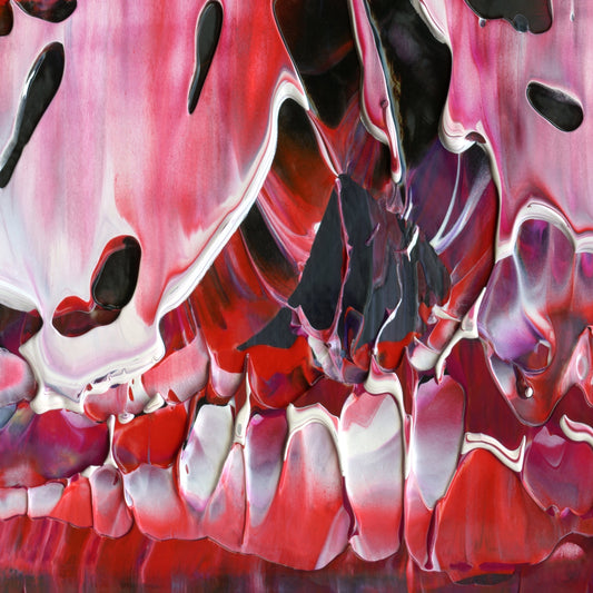 Always A Frayed Knot F3 is an abstract oil-on-canvas artwork, a fractal of its parent painting Always A Frayed Knot created by Anna Judd for the Scales Collection.