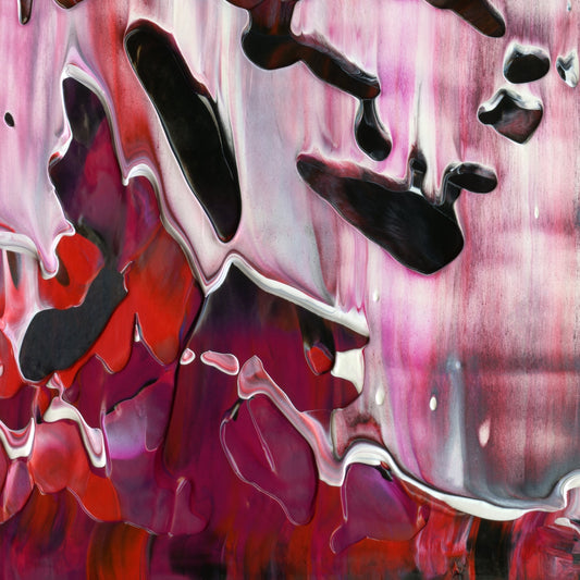 Always A Frayed Knot F4 is an abstract oil-on-canvas artwork, a fractal of its parent painting Always A Frayed Knot created by Anna Judd for the Scales Collection.