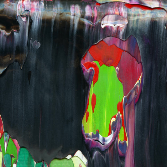 Apples From Paris A3 is an abstract oil-on-canvas artwork, a fractal of its parent painting Apples From Paris created by Anna Judd for the Scales Collection.