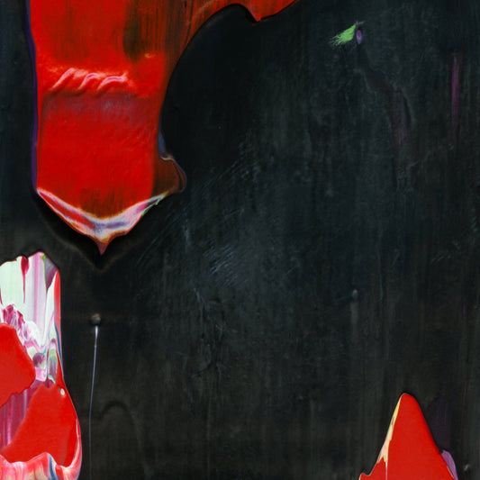 Apples From Paris B4 is an abstract oil-on-canvas artwork, a fractal of its parent painting Apples From Paris created by Anna Judd for the Scales Collection.