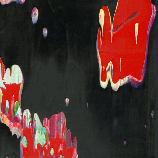 Apples From Paris C4 is an abstract oil-on-canvas artwork, a fractal of its parent painting Apples From Paris created by Anna Judd for the Scales Collection.