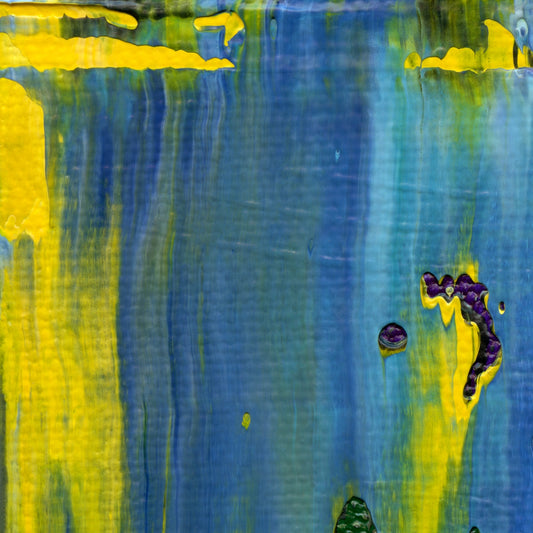 Approaching Aeaea A1 is an abstract oil-on-canvas artwork, a fractal of its parent painting Approaching Aeaea created by Anna Judd for the Scales Collection.