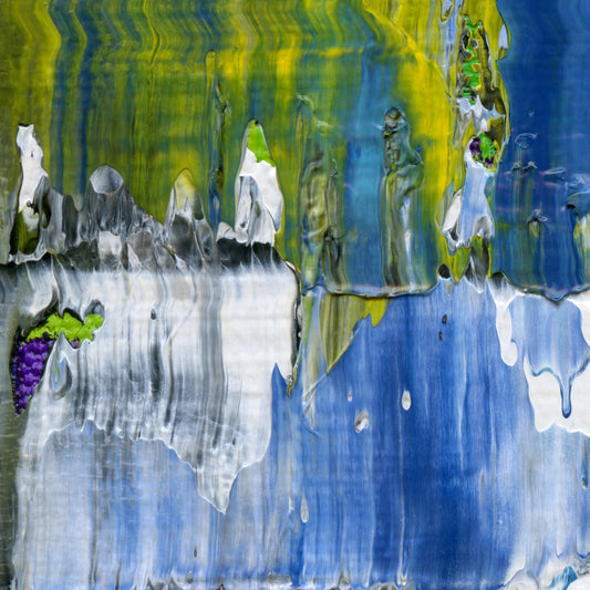 Approaching Aeaea C1 is an abstract oil-on-canvas artwork, a fractal of its parent painting Approaching Aeaea created by Anna Judd for the Scales Collection.