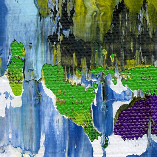 Approaching Aeaea C2 is an abstract oil-on-canvas artwork, a fractal of its parent painting Approaching Aeaea created by Anna Judd for the Scales Collection.