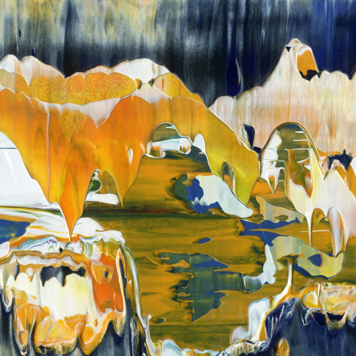 Armadillo Incarnate A4 is an abstract oil-on-canvas artwork, a fractal of its parent painting Armadillo Incarnate created by Anna Judd for the Scales Collection.