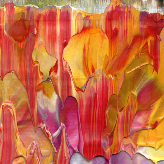 Baking with Sylvia A4 is an abstract oil-on-canvas artwork, a fractal of its parent painting Baking with Sylvia created by Anna Judd for the Scales Collection.