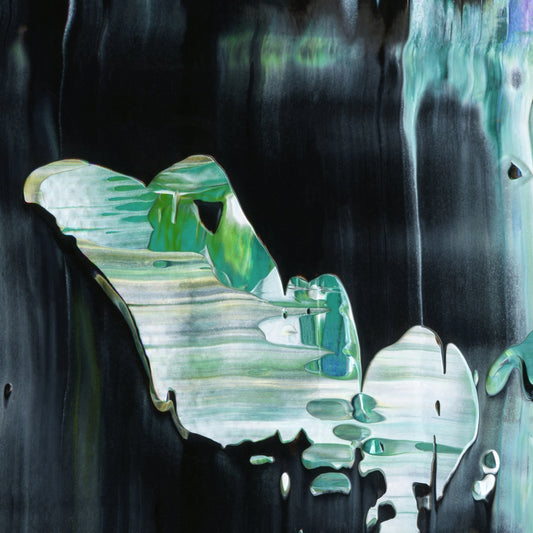 Barefoot Catabasis A5 is an abstract oil-on-canvas artwork, a fractal of its parent painting Barefoot Catabasis created by Anna Judd for the Scales Collection.