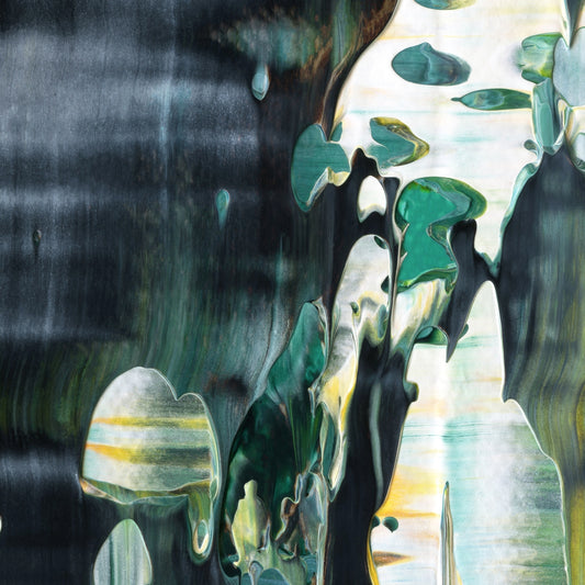 Barefoot Catabasis B2 is an abstract oil-on-canvas artwork, a fractal of its parent painting Barefoot Catabasis created by Anna Judd for the Scales Collection.