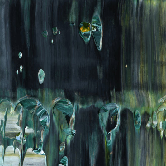 Barefoot Catabasis E3 is an abstract oil-on-canvas artwork, a fractal of its parent painting Barefoot Catabasis created by Anna Judd for the Scales Collection.