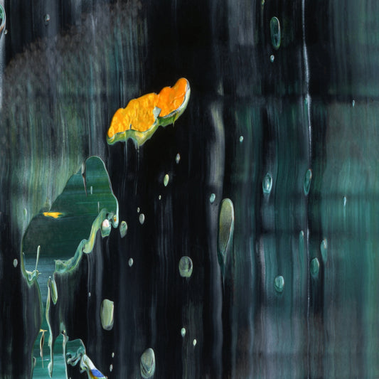 Barefoot Catabasis F5 is an abstract oil-on-canvas artwork, a fractal of its parent painting Barefoot Catabasis created by Anna Judd for the Scales Collection.