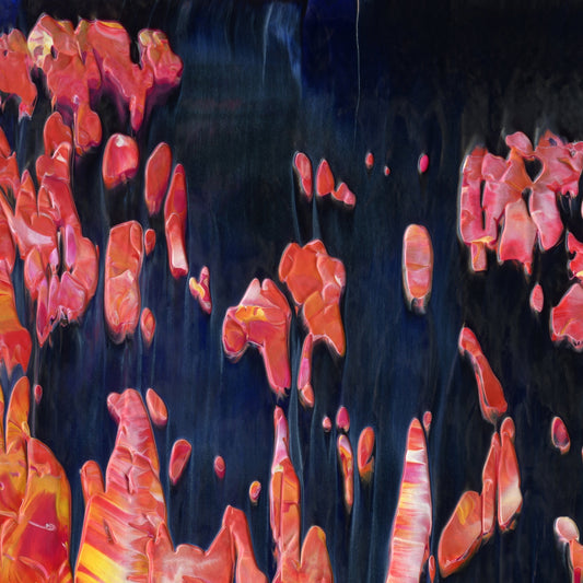 Barren My Soul A3 is an abstract oil-on-canvas artwork, a fractal of its parent painting Barren My Soul created by Anna Judd for the Scales Collection.