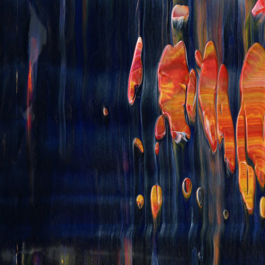 Barren My Soul B1 is an abstract oil-on-canvas artwork, a fractal of its parent painting Barren My Soul created by Anna Judd for the Scales Collection.