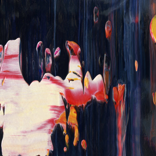Barren My Soul C4 is an abstract oil-on-canvas artwork, a fractal of its parent painting Barren My Soul created by Anna Judd for the Scales Collection.