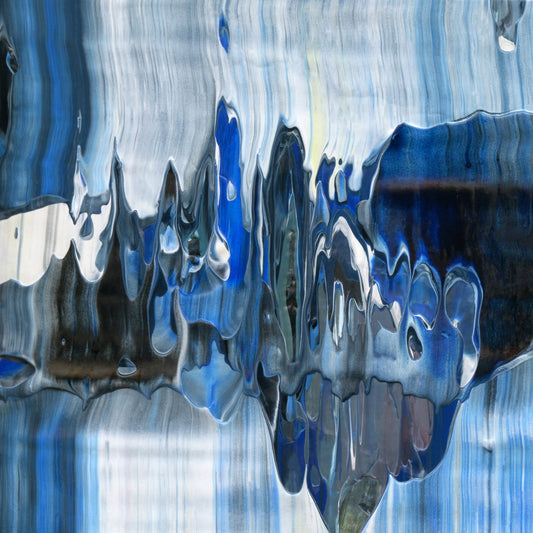Battle of the Blind Spots A1 is an abstract oil-on-canvas artwork, a fractal of its parent painting Battle of the Blind Spots created by Anna Judd for the Scales Collection.