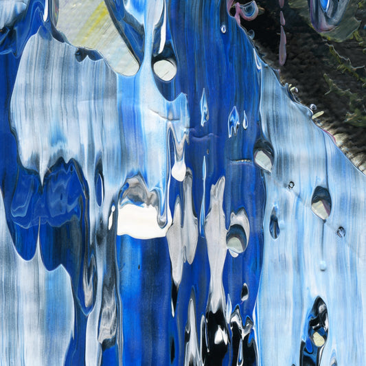 Battle of the Blind Spots C2 is an abstract oil-on-canvas artwork, a fractal of its parent painting Battle of the Blind Spots created by Anna Judd for the Scales Collection.