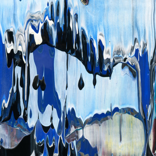 Battle of the Blind Spots D3 is an abstract oil-on-canvas artwork, a fractal of its parent painting Battle of the Blind Spots created by Anna Judd for the Scales Collection.