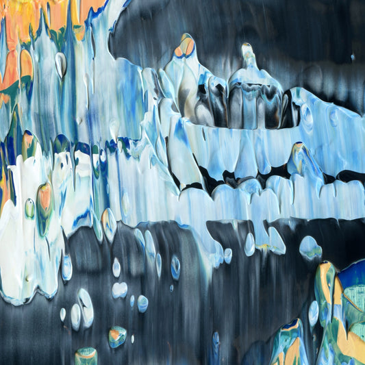 Beachcombing at Thanatopsis C3 is an abstract oil-on-canvas artwork, a fractal of its parent painting Beachcombing at Thanatopsis created by Anna Judd for the Scales Collection.