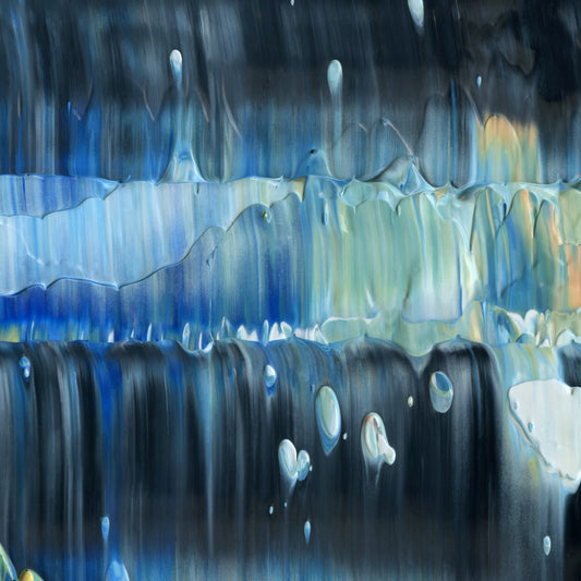 Beachcombing at Thanatopsis C5 is an abstract oil-on-canvas artwork, a fractal of its parent painting Beachcombing at Thanatopsis created by Anna Judd for the Scales Collection.