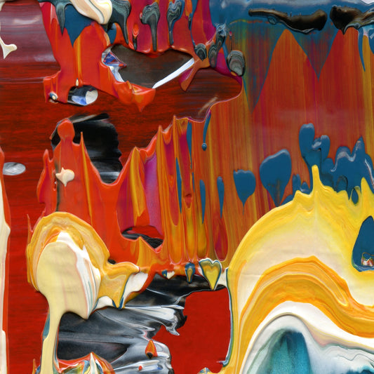 Belief is the Enemy of Knowing A2 is an abstract oil-on-canvas artwork, a fractal of its parent painting Belief is the Enemy of Knowing created by Anna Judd for the Scales Collection.
