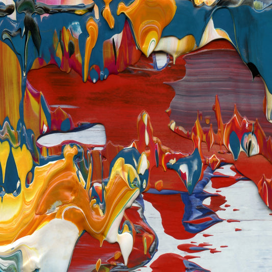 Belief is the Enemy of Knowing A3 is an abstract oil-on-canvas artwork, a fractal of its parent painting Belief is the Enemy of Knowing created by Anna Judd for the Scales Collection.