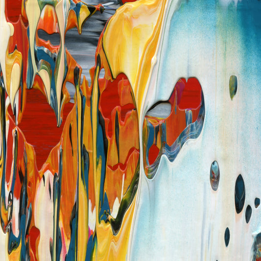 Belief is the Enemy of Knowing B2 is an abstract oil-on-canvas artwork, a fractal of its parent painting Belief is the Enemy of Knowing created by Anna Judd for the Scales Collection.