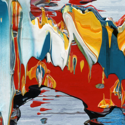 Belief is the Enemy of Knowing B3 is an abstract oil-on-canvas artwork, a fractal of its parent painting Belief is the Enemy of Knowing created by Anna Judd for the Scales Collection.