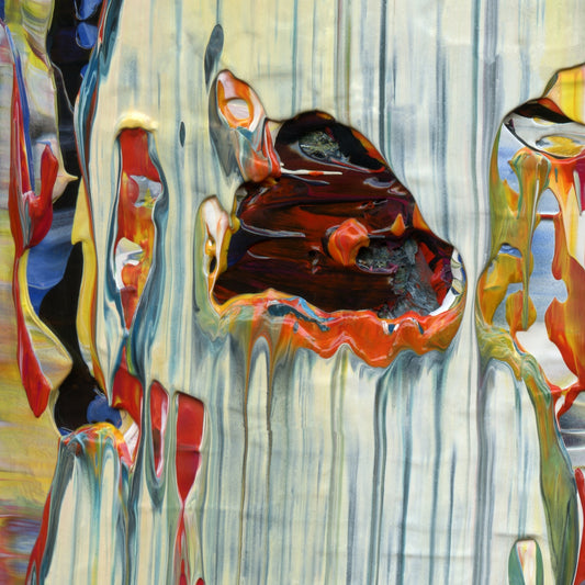 Belief is the Enemy of Knowing D1 is an abstract oil-on-canvas artwork, a fractal of its parent painting Belief is the Enemy of Knowing created by Anna Judd for the Scales Collection.