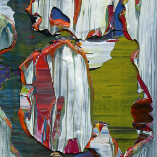 Belief is the Enemy of Knowing D4 is an abstract oil-on-canvas artwork, a fractal of its parent painting Belief is the Enemy of Knowing created by Anna Judd for the Scales Collection.