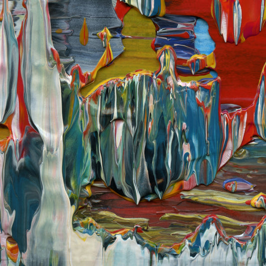 Belief is the Enemy of Knowing F2 is an abstract oil-on-canvas artwork, a fractal of its parent painting Belief is the Enemy of Knowing created by Anna Judd for the Scales Collection.