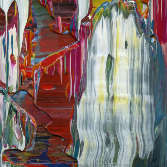 Belief is the Enemy of Knowing F4 is an abstract oil-on-canvas artwork, a fractal of its parent painting Belief is the Enemy of Knowing created by Anna Judd for the Scales Collection.