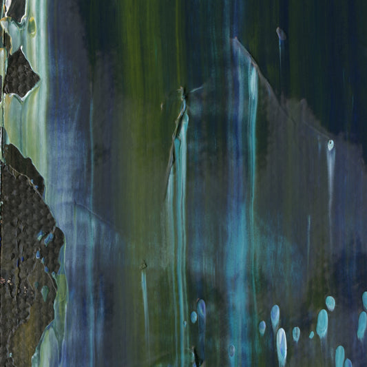 Big Belly Moon B1 is an abstract oil-on-canvas artwork, a fractal of its parent painting Big Belly Moon created by Anna Judd for the Scales Collection.