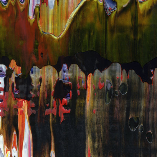 Bleeding (the) Nation B3 is an abstract oil-on-canvas artwork, a fractal of its parent painting Bleeding (the) Nation created by Anna Judd for the Scales Collection.