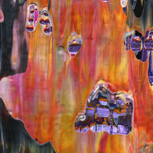 Bleeding (the) Nation E2 is an abstract oil-on-canvas artwork, a fractal of its parent painting Bleeding (the) Nation created by Anna Judd for the Scales Collection.