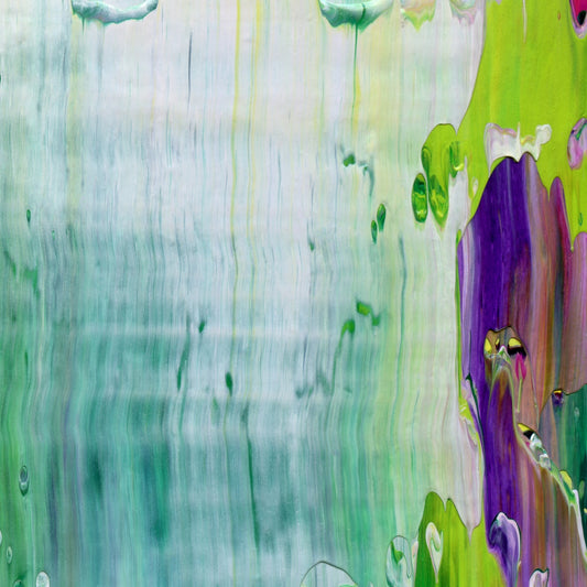Blink Twice for Yes B4 is an abstract oil-on-canvas artwork, a fractal of its parent painting Blink Twice for Yes created by Anna Judd for the Scales Collection.
