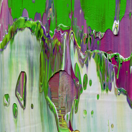 Blink Twice for Yes F1 is an abstract oil-on-canvas artwork, a fractal of its parent painting Blink Twice for Yes created by Anna Judd for the Scales Collection.