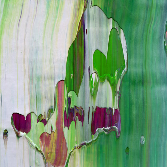 Blink Twice for Yes F3 is an abstract oil-on-canvas artwork, a fractal of its parent painting Blink Twice for Yes created by Anna Judd for the Scales Collection.