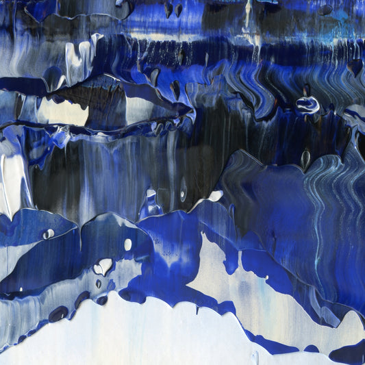 Bottomless Faux Pas A3 is an abstract oil-on-canvas artwork, a fractal of its parent painting Bottomless Faux Pas created by Anna Judd for the Scales Collection.