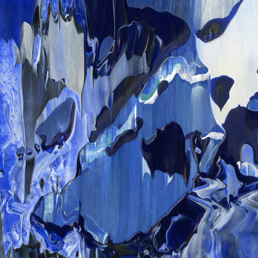 Bottomless Faux Pas B2 is an abstract oil-on-canvas artwork, a fractal of its parent painting Bottomless Faux Pas created by Anna Judd for the Scales Collection.