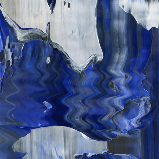 Bottomless Faux Pas B5 is an abstract oil-on-canvas artwork, a fractal of its parent painting Bottomless Faux Pas created by Anna Judd for the Scales Collection.