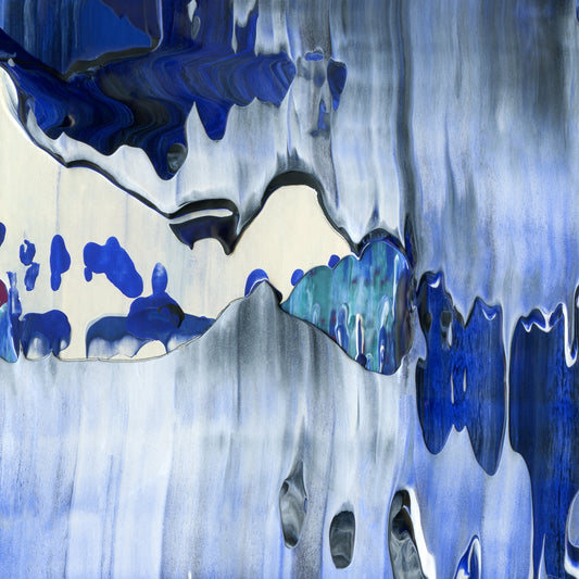 Bottomless Faux Pas E3 is an abstract oil-on-canvas artwork, a fractal of its parent painting Bottomless Faux Pas created by Anna Judd for the Scales Collection.